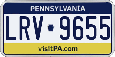 PA license plate LRV9655