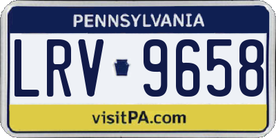 PA license plate LRV9658