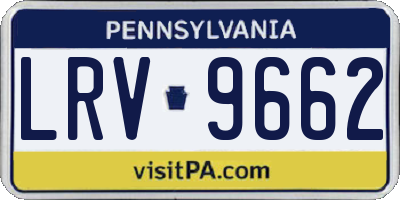 PA license plate LRV9662