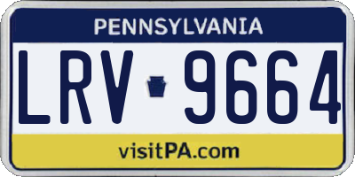 PA license plate LRV9664