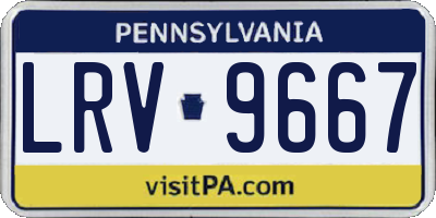 PA license plate LRV9667