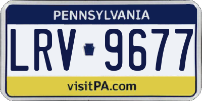 PA license plate LRV9677