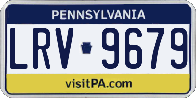 PA license plate LRV9679