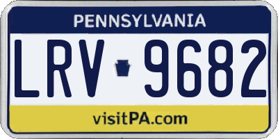 PA license plate LRV9682