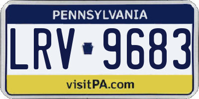 PA license plate LRV9683