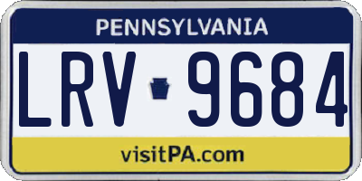PA license plate LRV9684