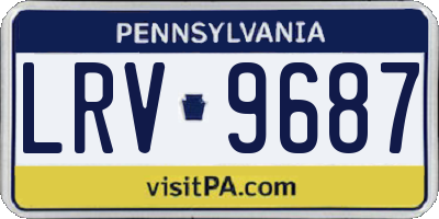 PA license plate LRV9687