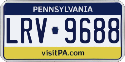 PA license plate LRV9688