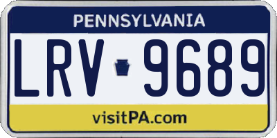 PA license plate LRV9689