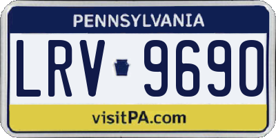 PA license plate LRV9690