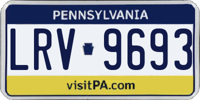 PA license plate LRV9693