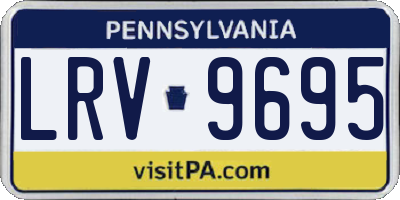 PA license plate LRV9695