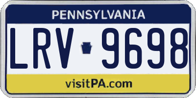 PA license plate LRV9698