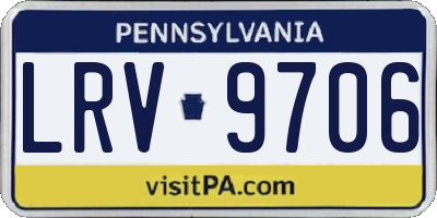 PA license plate LRV9706