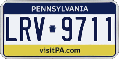 PA license plate LRV9711