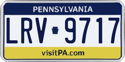 PA license plate LRV9717