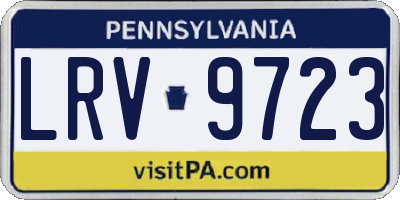 PA license plate LRV9723