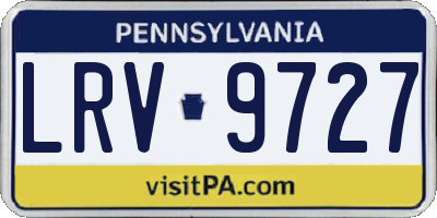 PA license plate LRV9727