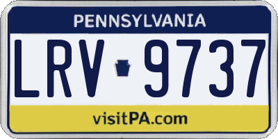 PA license plate LRV9737