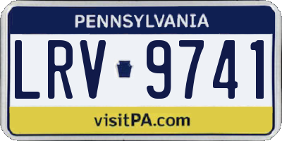 PA license plate LRV9741