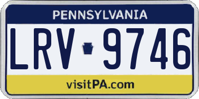 PA license plate LRV9746