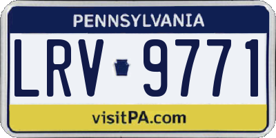 PA license plate LRV9771