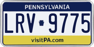 PA license plate LRV9775