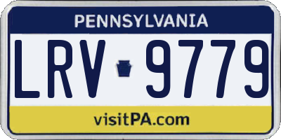 PA license plate LRV9779