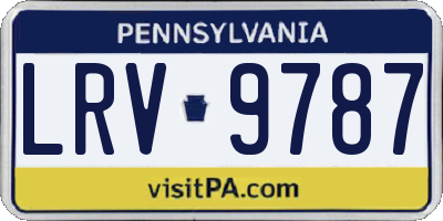 PA license plate LRV9787