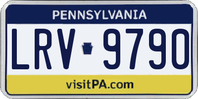 PA license plate LRV9790