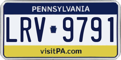 PA license plate LRV9791
