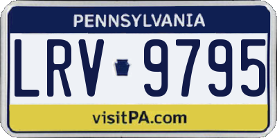 PA license plate LRV9795