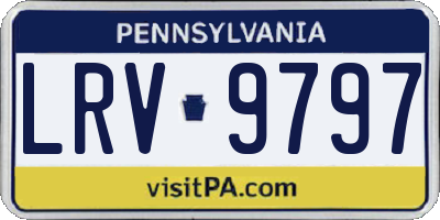 PA license plate LRV9797