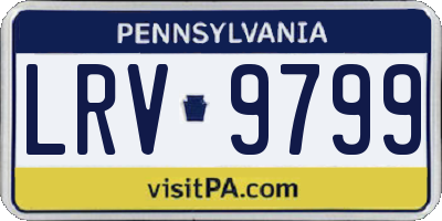 PA license plate LRV9799