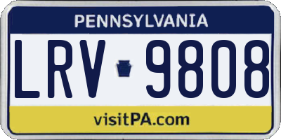 PA license plate LRV9808