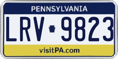 PA license plate LRV9823