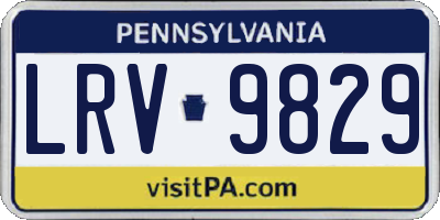 PA license plate LRV9829