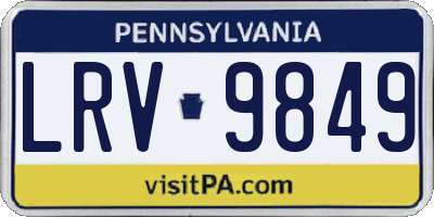 PA license plate LRV9849