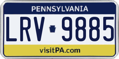 PA license plate LRV9885