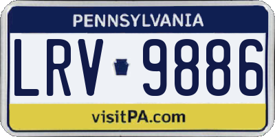 PA license plate LRV9886