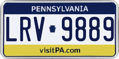 PA license plate LRV9889