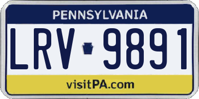 PA license plate LRV9891