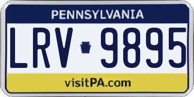 PA license plate LRV9895