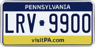 PA license plate LRV9900