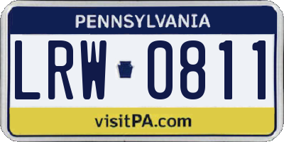 PA license plate LRW0811