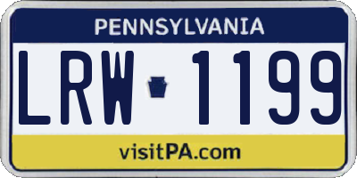 PA license plate LRW1199