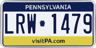 PA license plate LRW1479