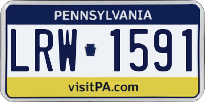 PA license plate LRW1591