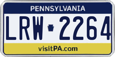 PA license plate LRW2264