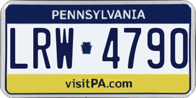 PA license plate LRW4790